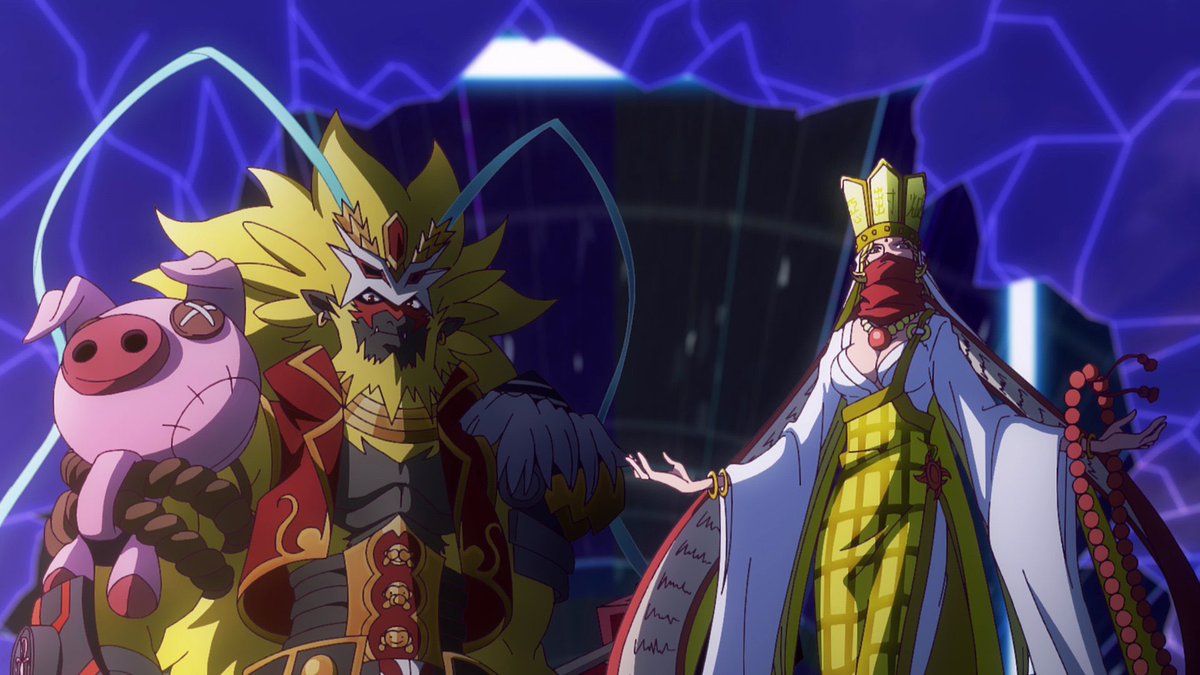 TumbleRuff's tweet photo. I feel like Sanzomon and Gokuumon will take their leave by going to the Mirror World. Probably their way of showing that they won’t interfere after seeing that Digimon can be at peace with humans. 

(And also people might want them dead after everything that happened lol) https://t.co/RZhoI2lbRC