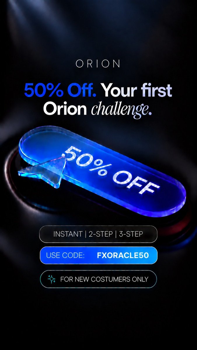 XAUSCALER's tweet photo. Proud to join forces with @Orionfundedcom 🏆

​They are changing the game with the best funding conditions in trading.

​🔥 Use code FXCEO50 for 50% OFF your first challenge!
​Let’s get funded 📈 https://t.co/SpbnlQQHJZ
