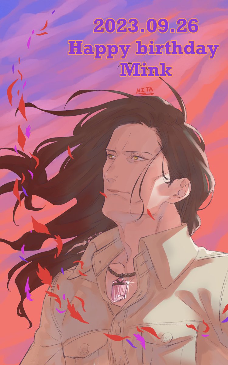 nita_n_n's tweet photo. ミンクさんお誕生日おめでとうございます　今年も再掲失礼します

This illustration may not be reproduced without permission.
It is prohibited to use it as a social networking icon or header without permission, or to pretend that you "drew it yourself".
The copyright belongs to me. https://t.co/2g61Ew5b6Z