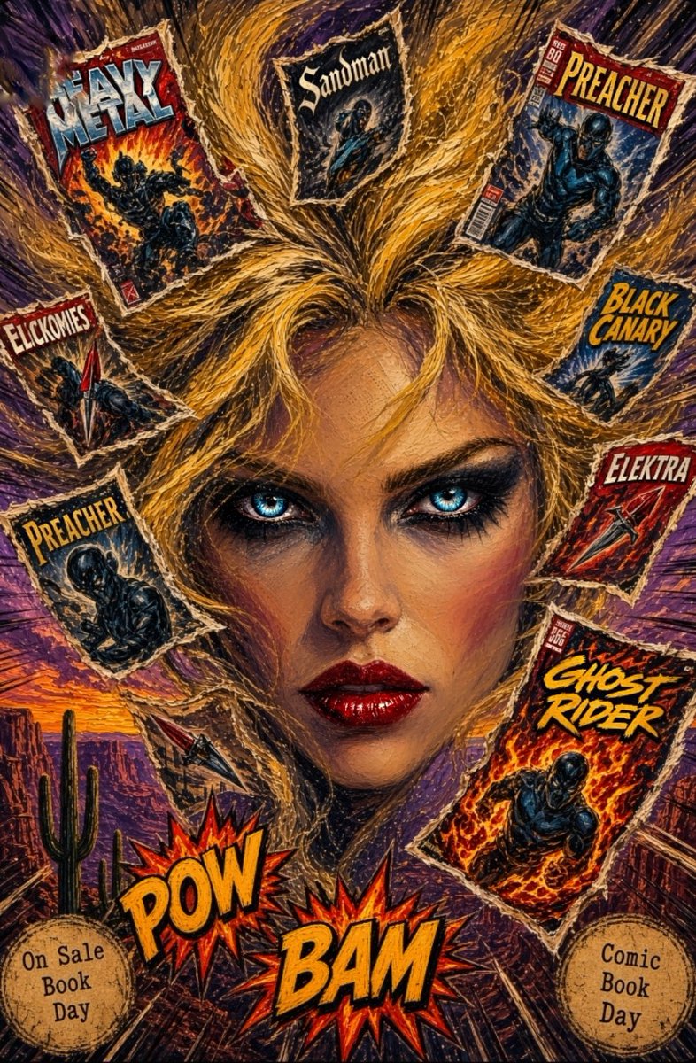 67sharona's tweet photo. QT ~ Your National Comic Book Day Cover ☆ 

National Comic Book Day! 

🏜📕❤️💥 https://t.co/bXkD3m9sgN