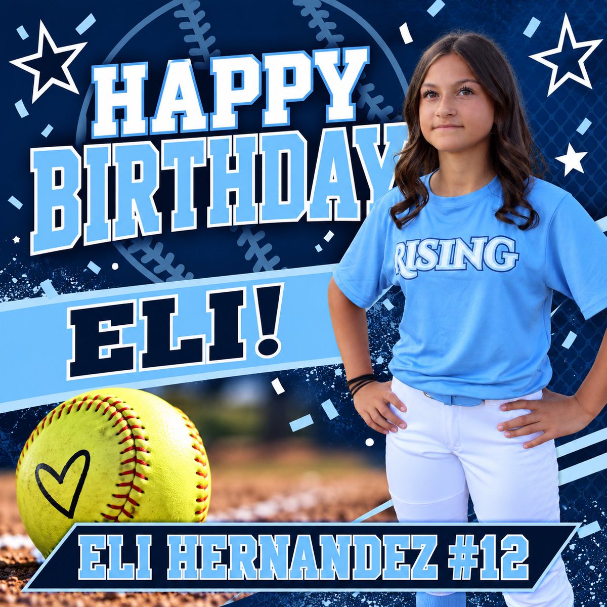 RisingRubalcava's tweet photo. Wishing our girl Eli Hernandez #12 an amazing birthday filled with happiness, laughter, and plenty of softball memories! 🥳💙

Keep working hard, keep believing in yourself, and keep RISING! 🌟 We’re so proud to have you as part of the team!! https://t.co/deP2NtjW6k