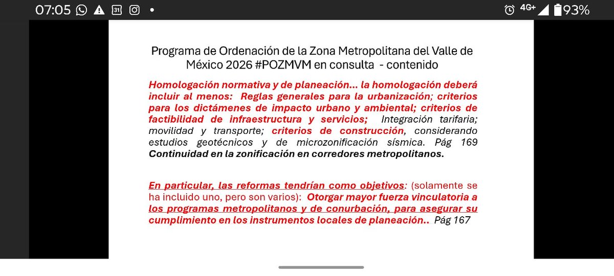 JosefinaMacG's tweet photo. El #POZMVM dice claramente q busca 'otorgar mayor fuerza vinculatoria' para 'asegurar su cumplimiento en los instrumentos locales d planeación'.  O sea, su contenido SÍ será parte del #PGD #PGOT #POTAs y #PPs en #CDMX y equivalentes en la Zona Metropolitana del VM @Congreso_CdMex https://t.co/SYgNtCUseM