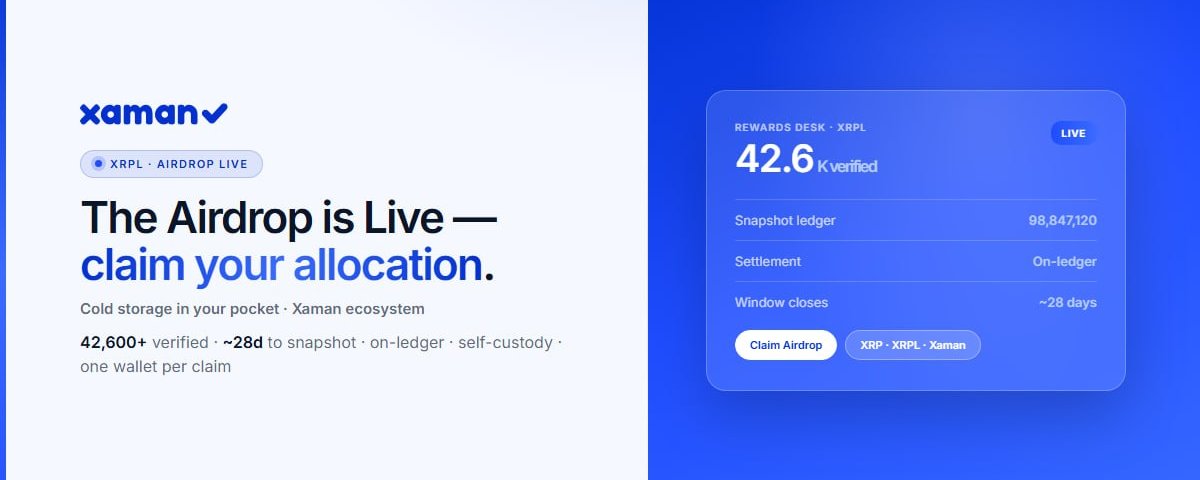 The Xaman Airdrop Is Live — Claim Your XRPL Allocation