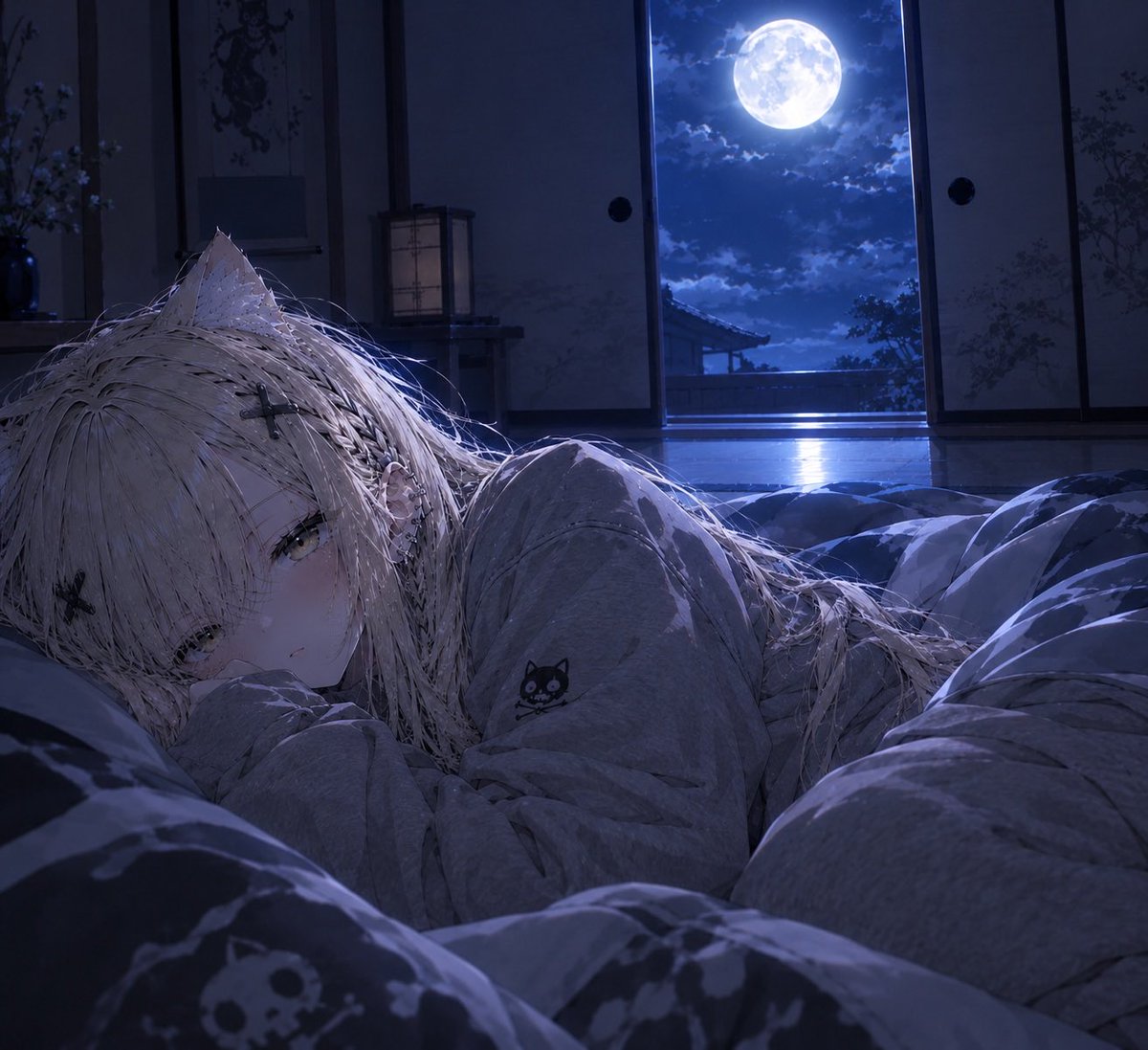 maixyta's tweet photo. おやすみ🌕
#AIart️️️️️️️️️️️️️️️️️️️️️️️️️️️️️️️️️️️️️️️️️️️️️️️️️️️ #AIイラスト https://t.co/6MGLgvqnuB