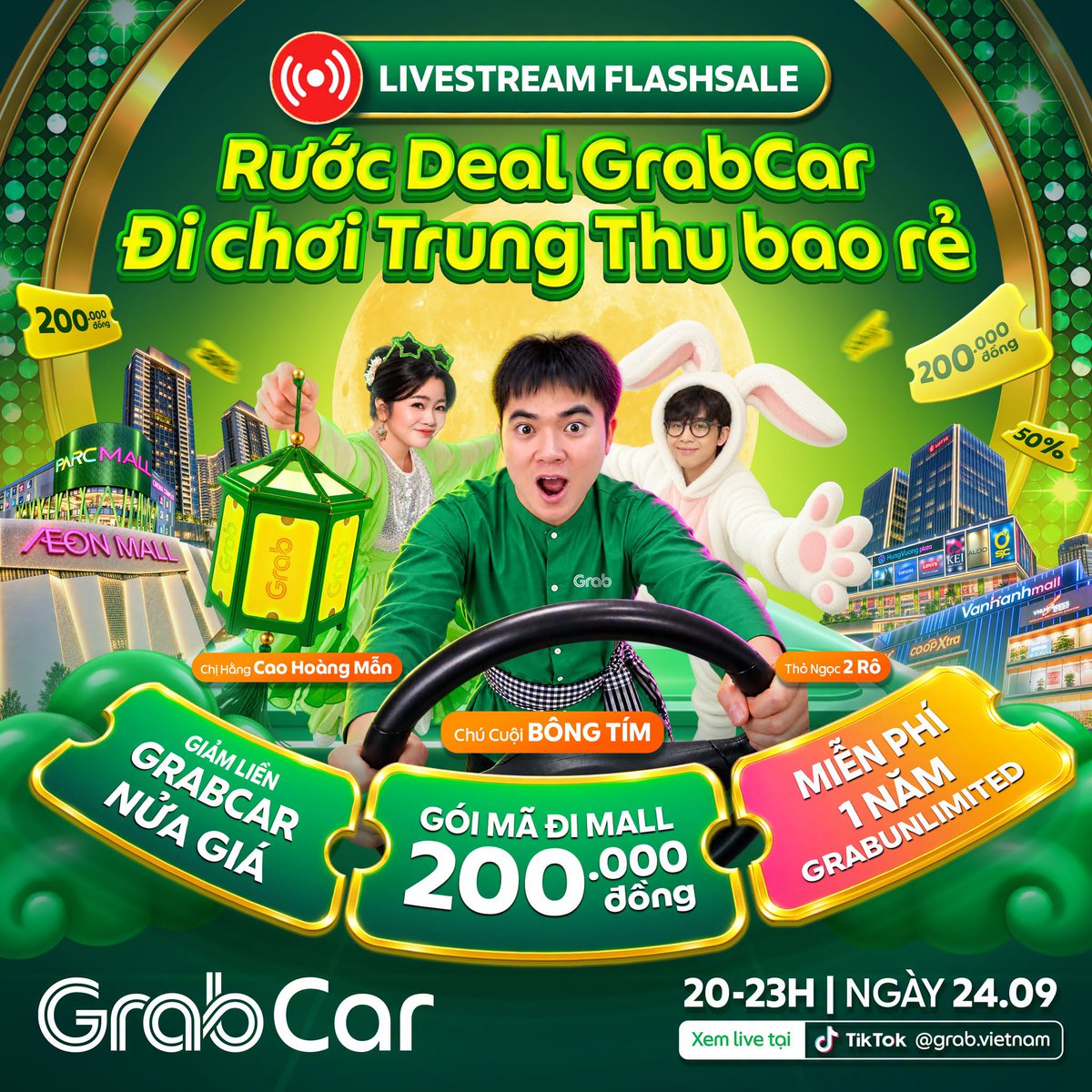 aislinnmc's tweet photo. Đêm nay sự kiện của GrabCar tại Bình Dương thực sự nóng hổi với chương trình giảm giá một nửa khi di chuyển để thưởng thức Tết Trung Thu. https://t.co/jRuZYu0ZfF