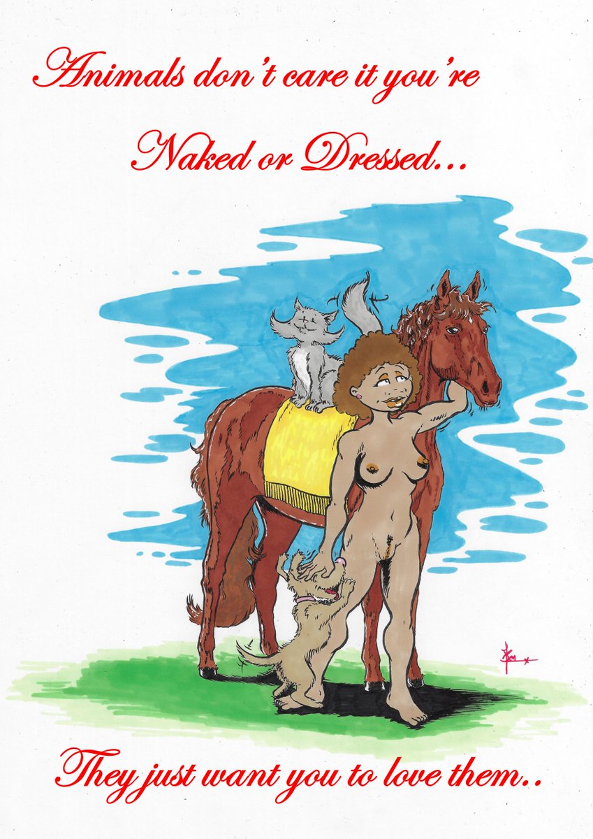 nijssen1804's tweet photo. #drawing #nudists #nudism #naturists #naturism #WorldAnimalDay2026 Updated version of this drawing. https://t.co/SXyeM6ZXMj