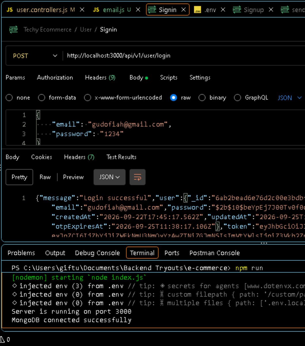 Gift_udofiah's tweet photo. I'm finally able to send otp through email and successfully login and sign up๐พ
#coding #backenddevelopment #techx #frontenddeveloper https://t.co/hVD4ueHWS9