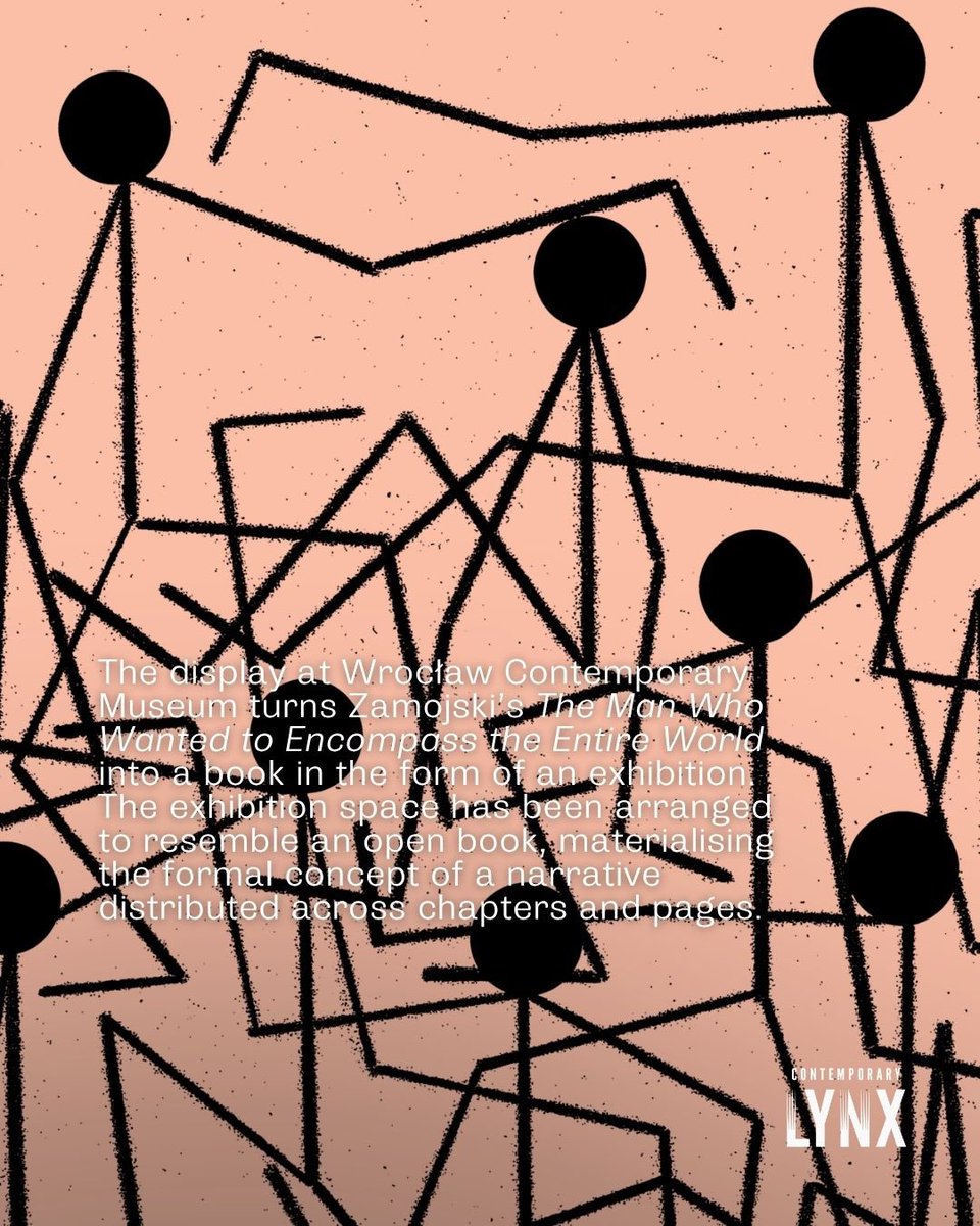 Lynx_art's tweet photo. 'The Adventures of a Person Who Sees' at Wrocław Contemporary Museum translates Honza Zamojski’s visual lexicon into a spatial narrative, using the museum’s architecture to recreate the structure of a book.

📅 25.09.2026–29.03.2027
📍 Wrocław, Poland https://t.co/2XVJYoItFo