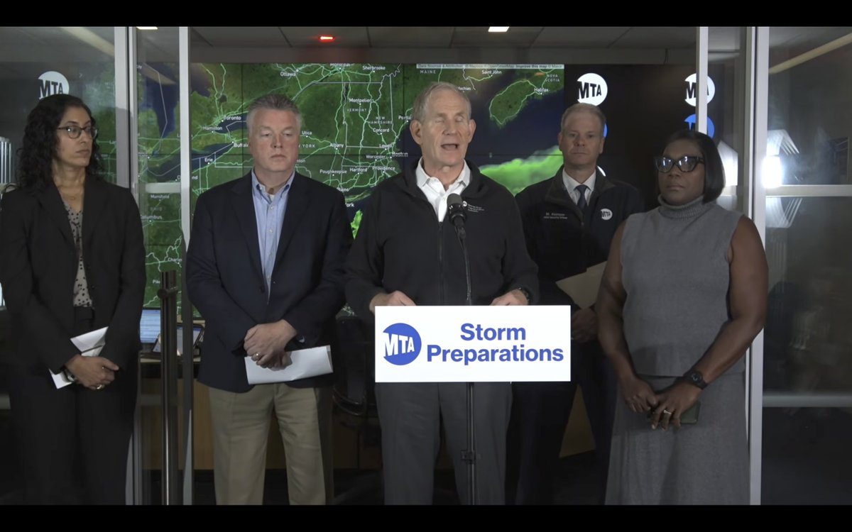 Estarkmiller's tweet photo. In preparation for the nor'easter, MTA Chair and CEO Janno Lieber says NYC Transit is preparing for "possible coastal flooding" at the Howard Beach and Coney Island train yards. He says they have already deployed the storm doors at both to prevent water from getting in. https://t.co/GhL8WMbesC
