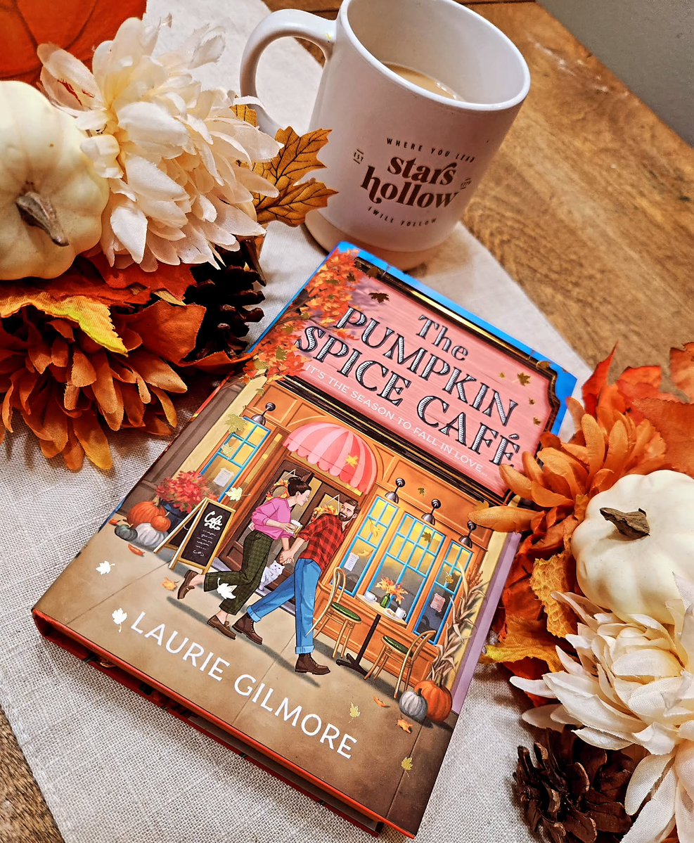 BlakeEfurd's tweet photo. Happy October! A few book besties and I are buddy-reading The Pumpkin Spice Cafe by Laurie Gilmore. We love all things pumpkin spice and fall—have you read it? Join us! https://t.co/SlTUzZRjBx