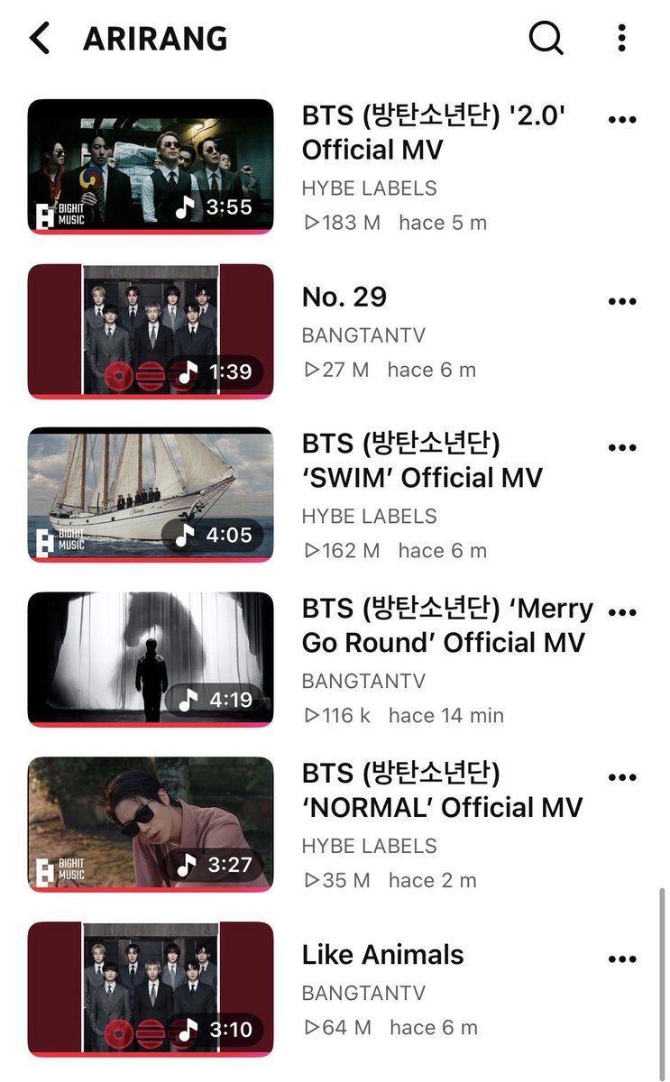 wabplace's tweet photo. ya se actualizó el álbum de arirang en youtube y aparece el mv de merry go round. lo épico que se ve el canal de bangtantv dios mio https://t.co/xhAD2TgOyb