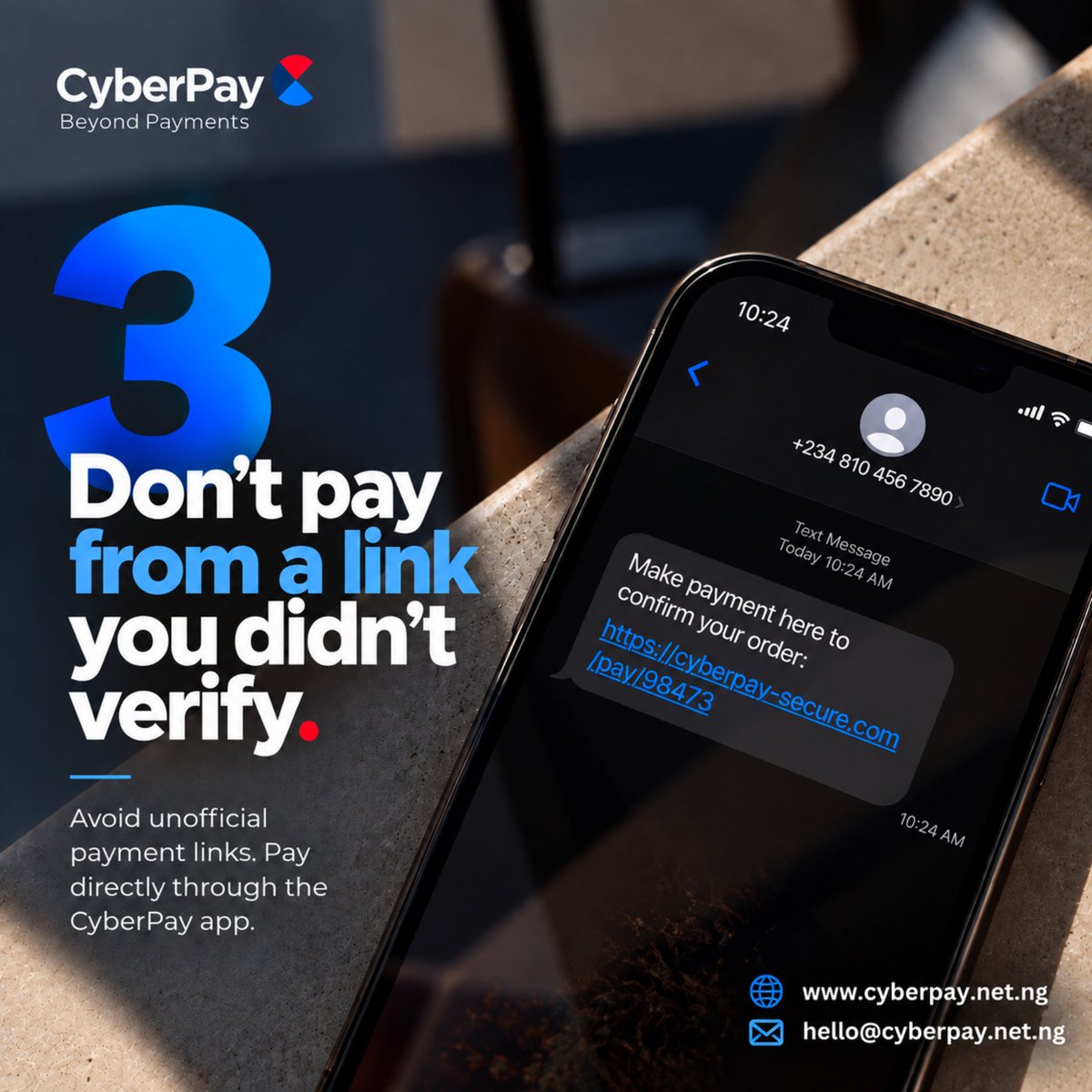 CyberPaynaija's tweet photo. Everyone gets excited when the monthly credit alert hits.
Bills to pay, things to buy...that fancy thing you've been eyeing for weeks...but wait. Scammers know this is salary week, too. https://t.co/ajXDXvTz3F