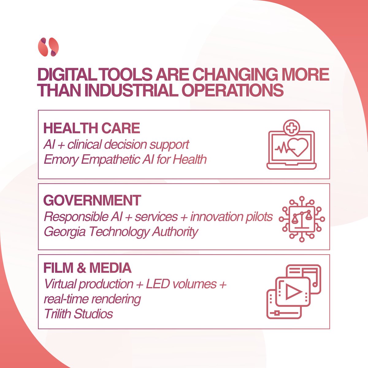 PeachState_Tech's tweet photo. Digital transformation is reshaping Georgia industries, but new technology only creates value when it improves the full workflow.
Explore the trends: https://t.co/dWUe56JmG0
#DigitalTransformation #GeorgiaTech #Innovation #Technology https://t.co/RTyKPmSEzg