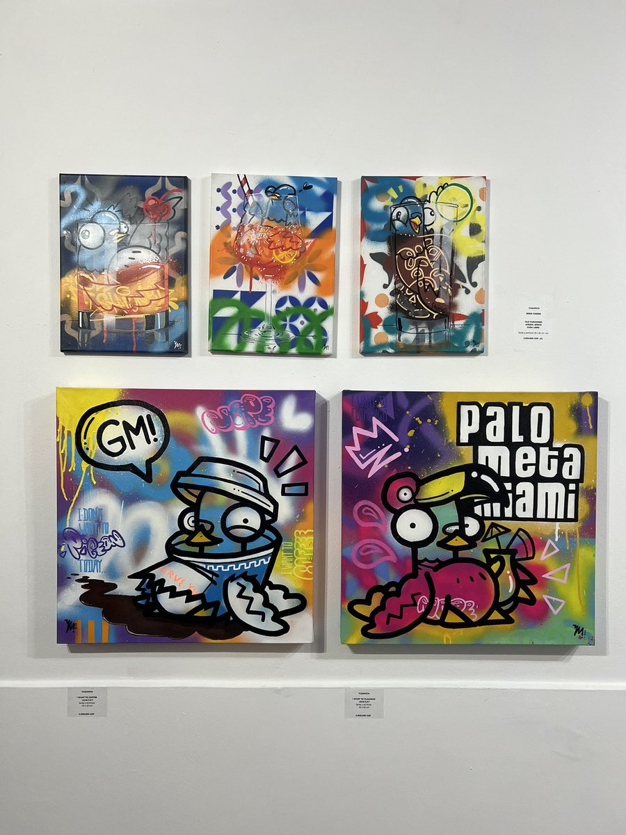 YuZapata3SC's tweet photo. GM, happy Friday!
Last night 5 of my paintings were exhibited at Bogotá Art Week:
- Old Fashioned
- Aperol Spritz
- Cuba Libre
- I Want to Coffee
- I Want to Flamingo https://t.co/5QRFk3jlj9
