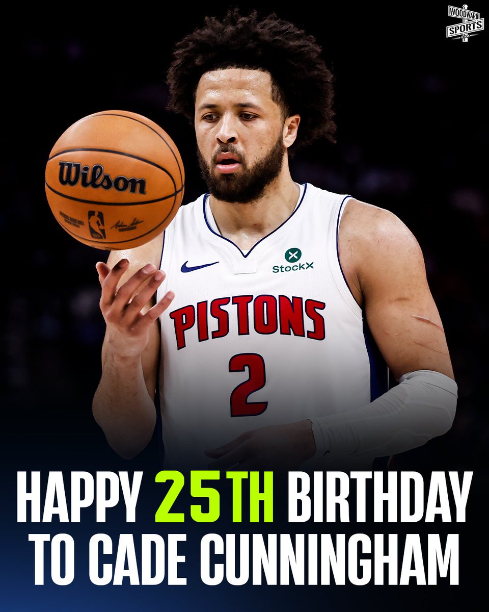 woodwardsports's tweet photo. Happy 25th Birthday to the face of the franchise for the Detroit Pistons

CADE F'ING CUNNINGHAM https://t.co/X1beANz9sc