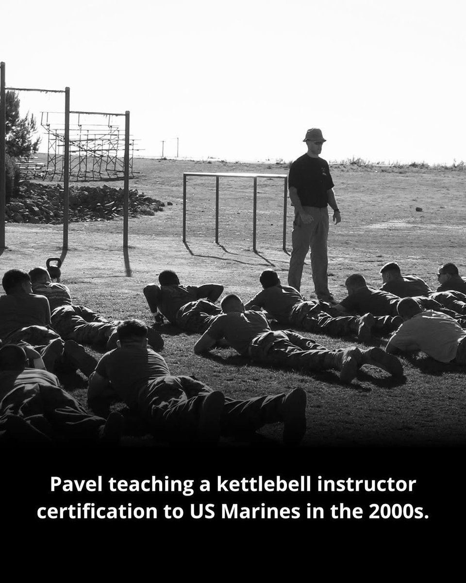 BeStrongFirst's tweet photo. 25 years ago, the first kettlebell cert developed by Pavel Tsatsouline did a lot more than put the kettlebell on the world map. It shook up the complacent trainer education industry. Instead of spewing sciency trivia useless in the trenches and coddling the students with multiple choice questions, this disruptive school taught lifting skills with military precision—and rigorously tested them. Unheard of until then, the candidates had to test their spirit in grueling workouts, pass strength tests, and demonstrate their teaching ability. While at it, they bonded through a shared challenge and often became friends for life.
 
Since then, while others were attempting to catch up and imitate what Pavel and his team had done, we kept advancing. Polishing the chrome of our lifting and teaching skills. Perfecting our programming with the best of Eastern European and Western sports science. Doubling down on our commitment to George Hackenschmidt’s maxim: “Strength cannot be divorced from health.”
 
Are you ready to take on our legendary kettlebell instructor certification? Start your journey here: https://t.co/Y8ciC9GUmA

Power to you!

#strongfirst #bestrongfirst #hardstylekettlebell #pavel