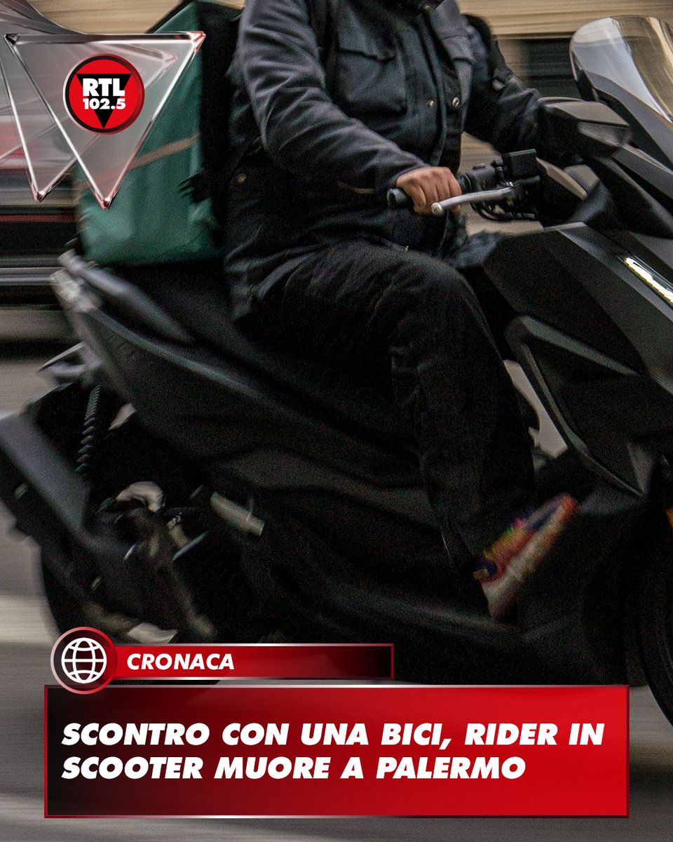 rtl1025's tweet photo. 🔴  È morto nel reparto di rianimazione dell'ospedale Civico di Palermo Salvatore Zora, il rider di Glovo di 37 anni rimasto coinvolto ieri in un incidente al Foro Italico. L'uomo è rimasto gravemente ferito nello
scontro tra il suo scooter e una bici elettrica guidata da una ragazza di 16 anni. Lascia la moglie e due figlie piccole. "Di fronte all'ennesimo lavoratore che perde la vita sulle nostre strade non possiamo limitarci al cordoglio. Morire mentre si lavora non può mai essere considerato inevitabile", dice in una nota la Cgil.