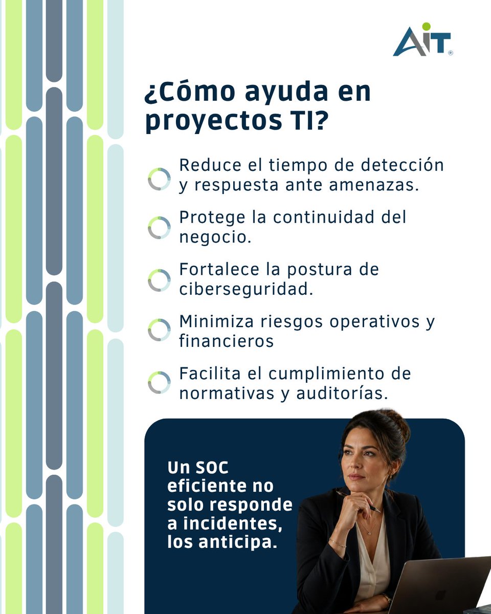 aitmx's tweet photo. #PerfilesTI | Las amenazas cibernéticas evolucionan todos los días. La pregunta ya no es si tu empresa será objetivo de un ataque, sino qué tan preparada está para responder.

Cotiza aquí: https://t.co/VySXGvI7PH 

#Ciberseguridad #SOC #SecurityOperationsCenter #CyberSecurity https://t.co/H88VjsmNFC