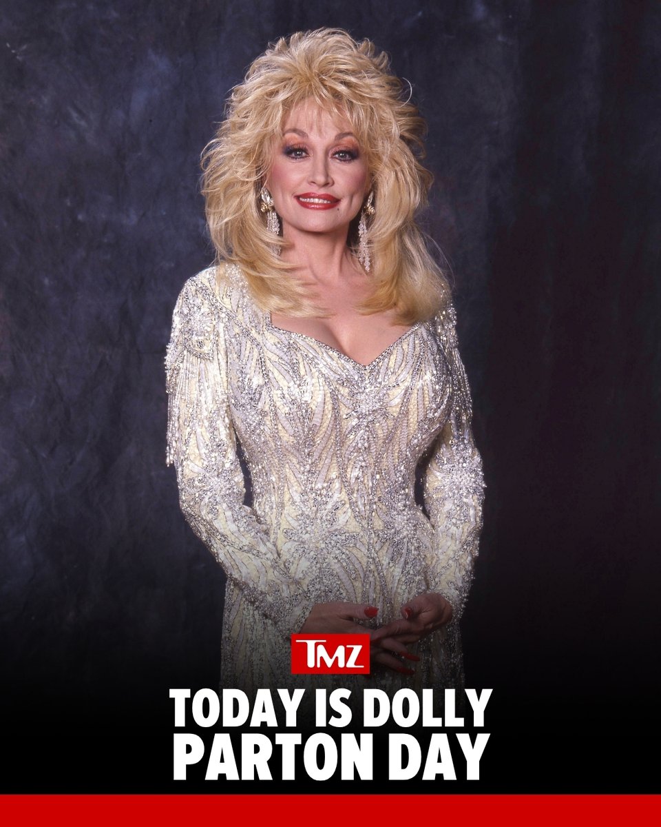 TMZ's tweet photo. Today is officially Dolly Parton Day! 💕

Today's date, 9/25, was chosen as a nod to Parton's iconic hit “9 to 5,” and the state of California has officially made it a day to celebrate the country music legend. Gov ✨ https://t.co/o4IDf7IqNJ