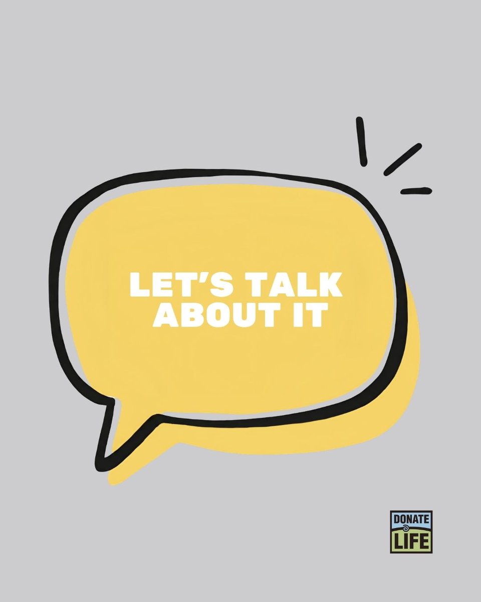 Lifebanc's tweet photo. Dinner plans this weekend? 🍽️ Try asking: “Does everyone at this table know whether their family members are registered donors?”
One question. One conversation. Everyone leaves knowing a little more. 💚 #DonateLife #LiveOn https://t.co/Ws0eGTpBX2