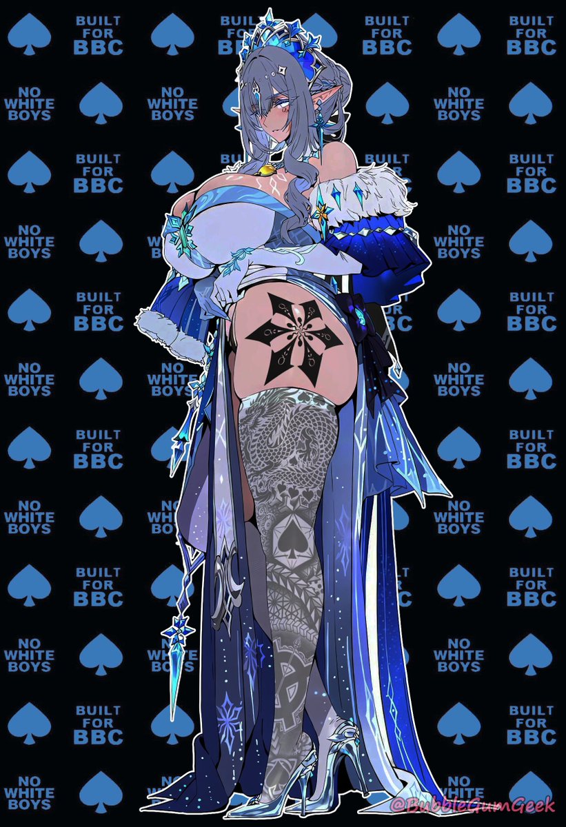 FaeCaptainVesna's tweet photo. Only once conquering the divine sows can the #BNWO take it's rightful place in Teyvat~

Archon of Love? 

No, she is the Archon of BBC!

Built for THUGBAITING~ all SPADE SKANKS follow her lead

Who do you wanna see next in a proper BLACKED Teyvat? https://t.co/3wriUJ6HoV