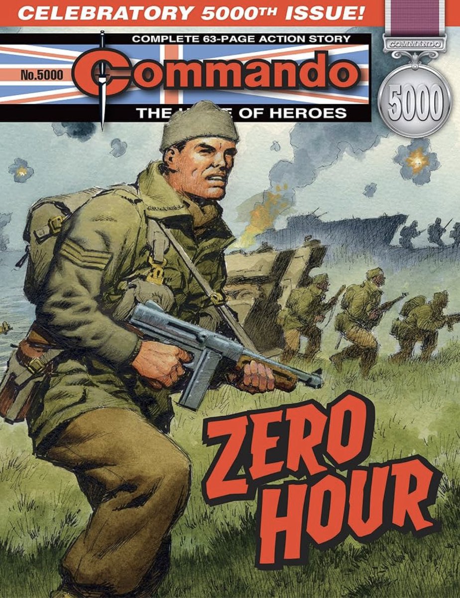 CommandoComic's tweet photo. It's Flashback Friday!
In honour of our 6,000th issue being released soon, here’s our 5,000th issue - which was on sale in March 2017: No. 5000 ‘Zero Hour’.
Author: Ferg Handley
Internal Artist: Carlos Pino
Cover Artist: Ian Kennedy https://t.co/PwGpxMkheN