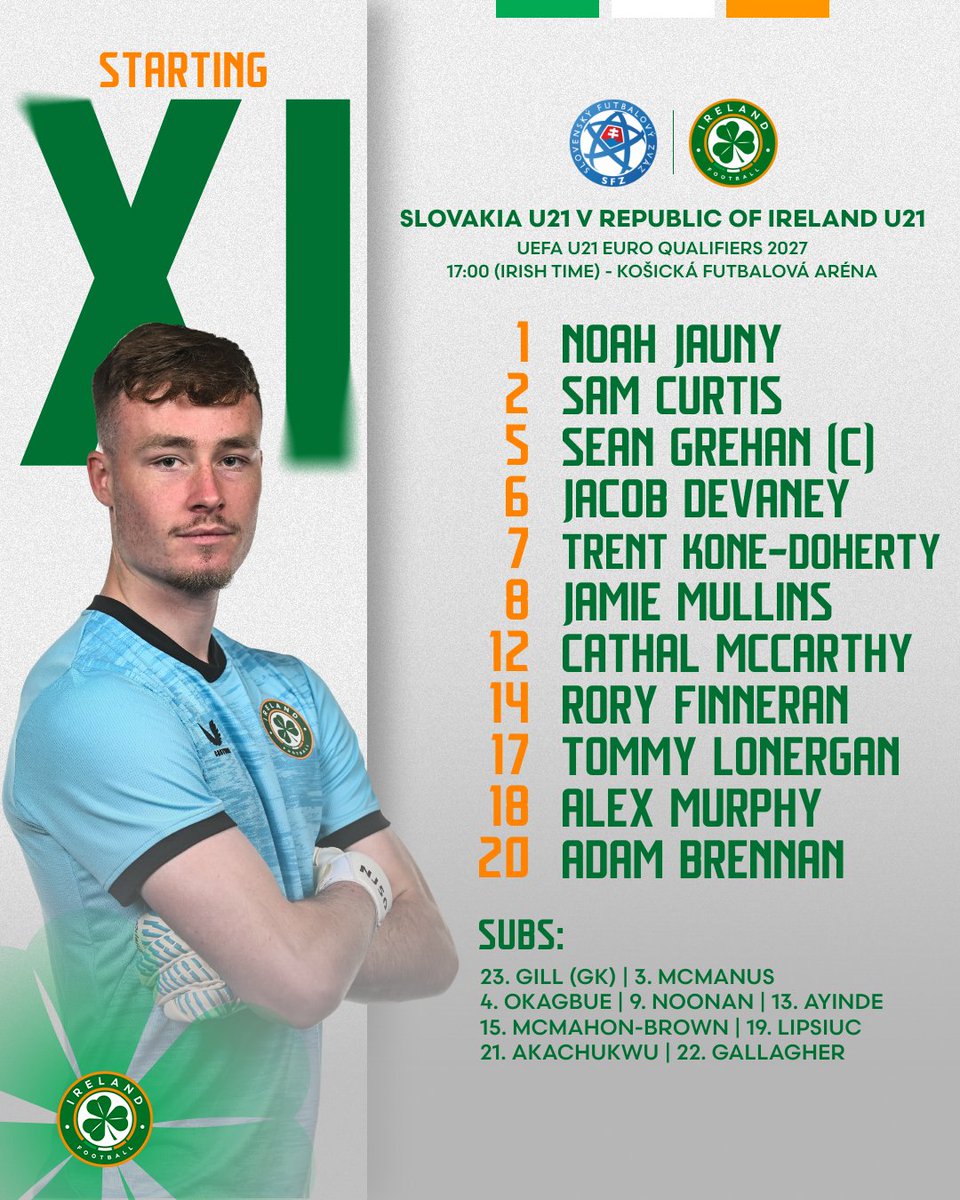 BarnetFC's tweet photo. 🇮🇪 Oisín Gallagher is on the bench for Republic of Ireland U21s this evening! 🐝
⌚️ Kick-off: 5pm
📺 Watch live for FREE: https://t.co/GQEYsC8HBy
Good luck, Oisín! 💚
#BarnetFC 🟠⚫
@IrelandFootball https://t.co/uLyGQDd3q7