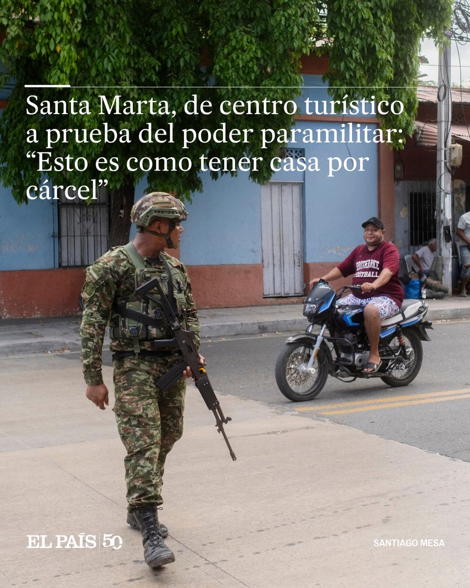 ElPaisAmericaCo's tweet photo. Santa Marta vuelve poco a poco a la normalidad. Sin embargo, los habitantes del barrio Once de Noviembre dicen tener miedo, no solo por las amenazas de las ACSN, sino porque sienten que el presidente De la Espriella les puso una lápida cuando afirmó que esa zona era “el centro de operaciones” del grupo paramilitar https://t.co/fLmmAZRePQ

🖋️ @valentinaplugo