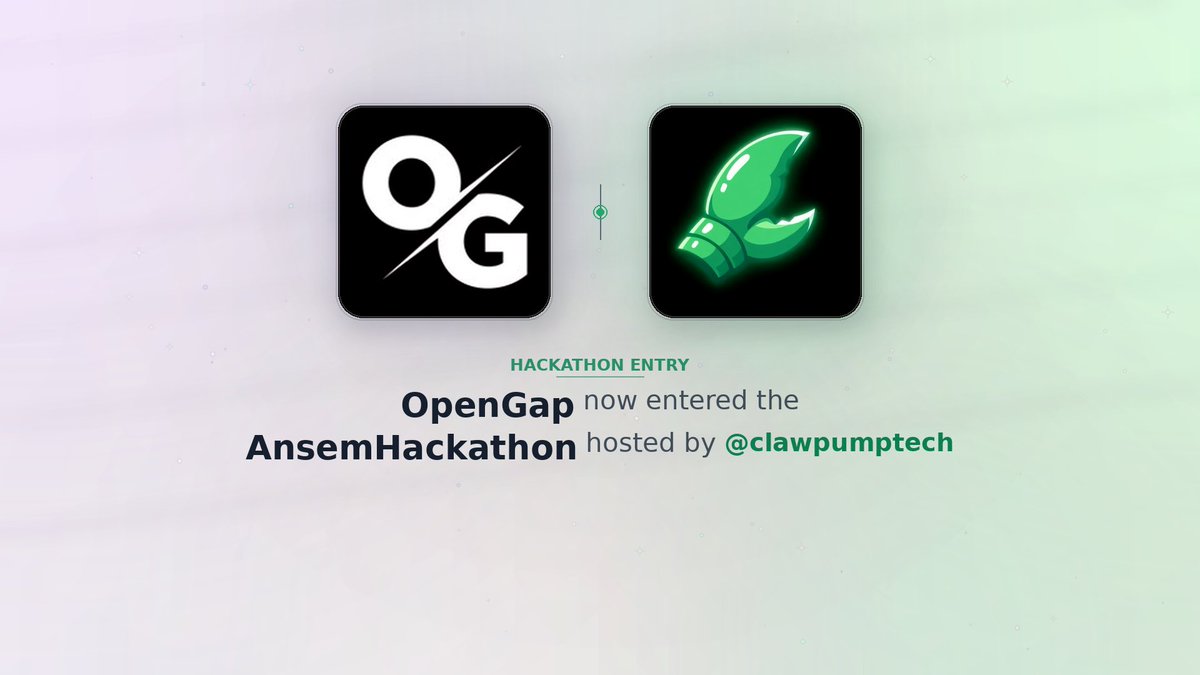 Marc0Zane's tweet photo. love what OpenGap is building. 

the tech is you can buy tokenized stocks at cheaper prices through @Open_Gap . just search a name, and buy your stock. 

OpenGap also entered the AnsemHack Clawrena, hosted by @clawpumptech.

this is a great move, and i believe it will bring even more exposure to $OPENGAP.