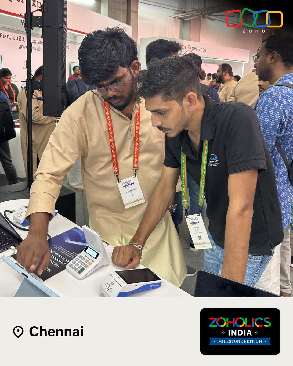 ZohoInventory's tweet photo. That's a wrap on #ZoholicsIndia2026!
We had fantastic conversations around inventory management and ecommerce, helping businesses streamlining warehouse operations to scaling online storefronts. Your conversations, feedback, and enthusiasm made the event special. Until next time! https://t.co/sVWgq3F9HK