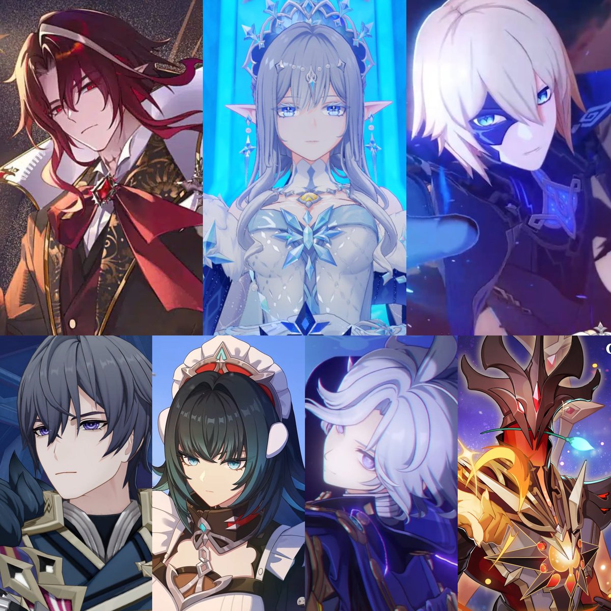 AboutSnezhnaya's tweet photo. Who are you saving your primogems for? https://t.co/5VcpP9gHCP