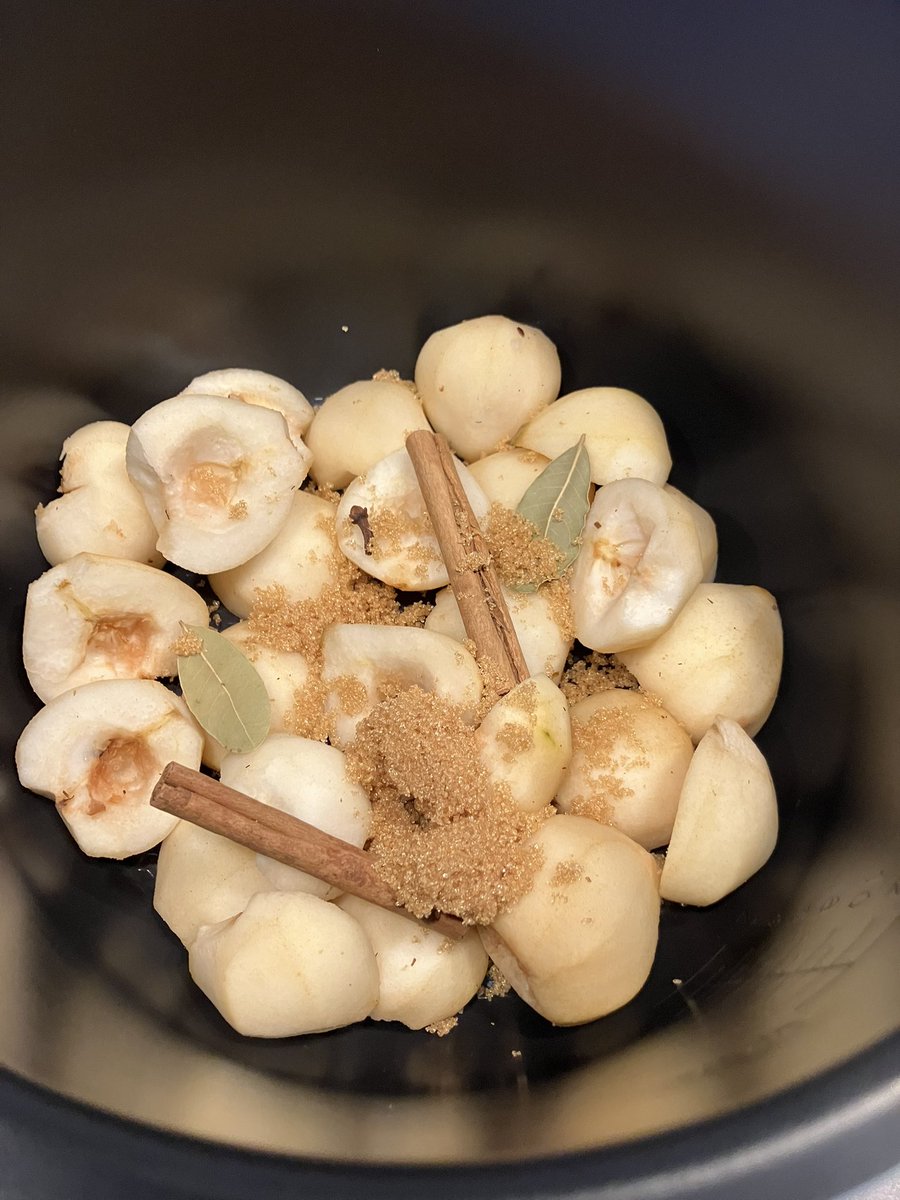 jeroen_veghel's tweet photo. Vandaag weer eens stoofpeertjes gemaakt. Deze keer in de slow cooker. Gestoofd in port en wijn. Lekker met wat kaneelstokjes, een beetje bruine basterdsuiker, laurier en kruidnagel.
#herfst #desert #DesertVibes #toetje #SlowCooker #stoofperen #weekend https://t.co/dQgq0iC2DD