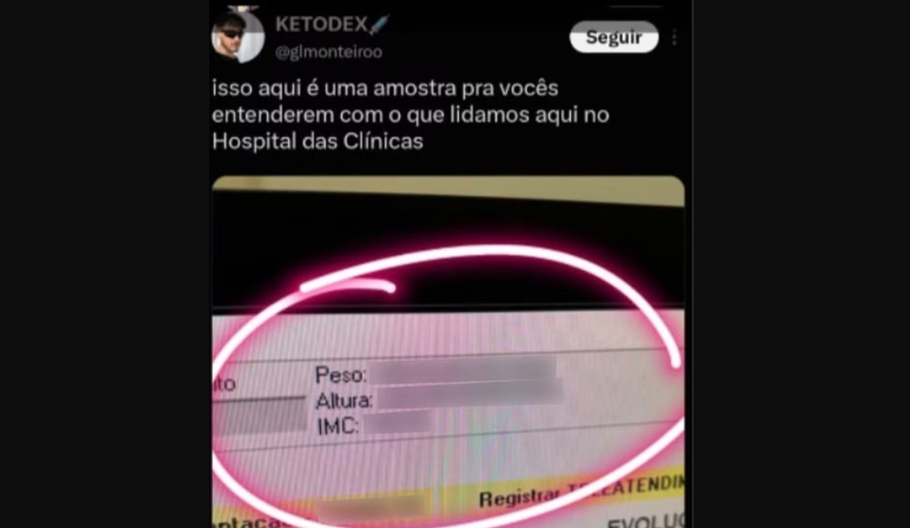 g1's tweet photo. HC de Ribeirão Preto, SP, afasta médico residente após post que expôs prontuário de paciente https://t.co/EjSthhDo6k https://t.co/LOV9xzWggc