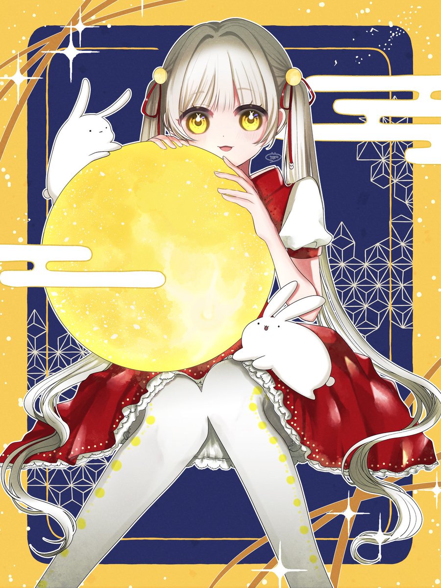 rem_dream97's tweet photo. #中秋の名月 
🐇🌕🍡
こうして見ると雰囲気ちょっと変わった！ https://t.co/dKHuRezMp2