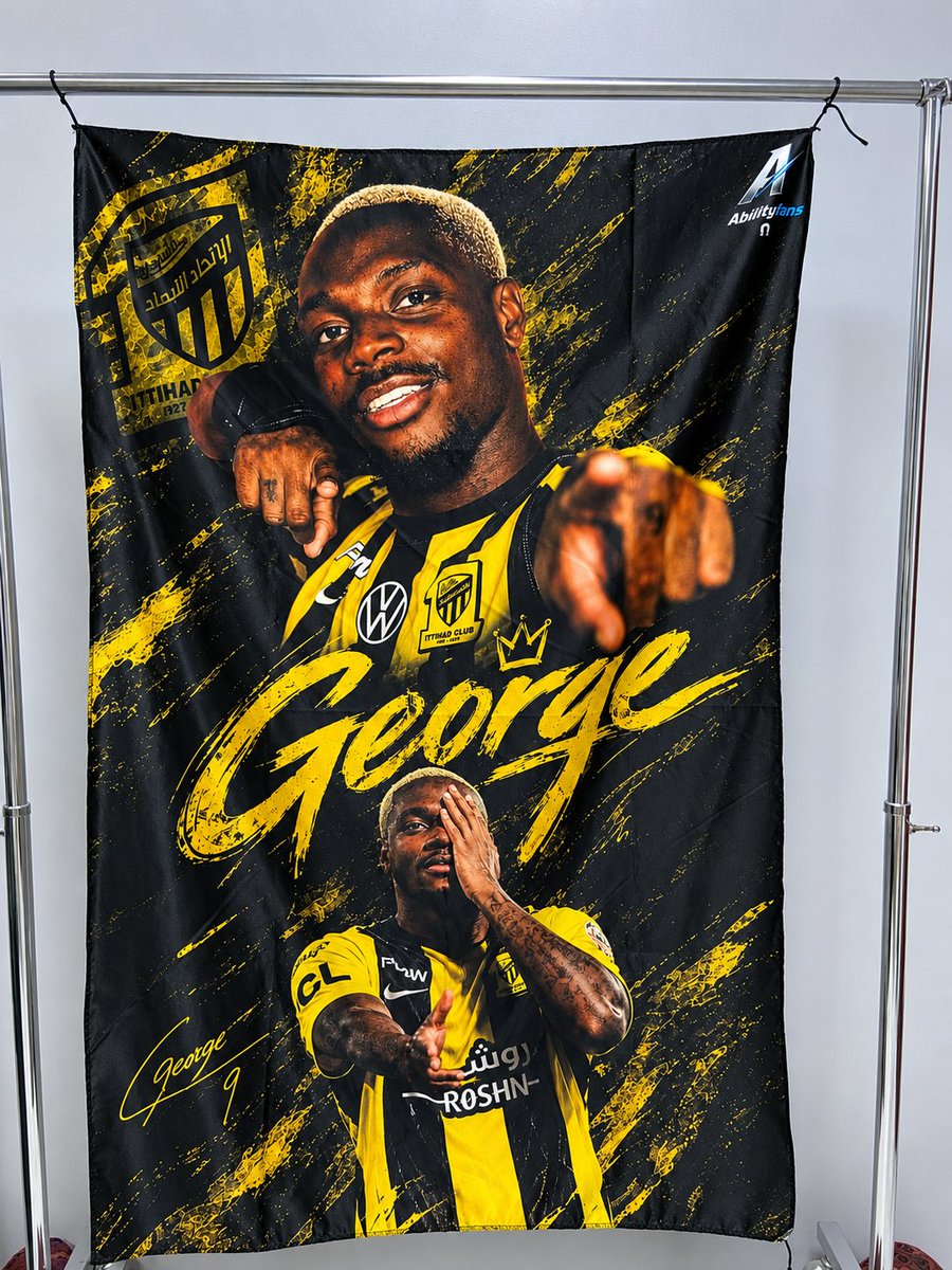 abilityfans's tweet photo. جمهور الاتحاد، علم جورج وصل .. 💛🐅
مع خصم «وطن» يا جمهور نادي الوطن! 🇸🇦

عِش شغف العميد بكل تفاصيله، وخلك مميز بعلم جورج من Abilityfans.

⏳ الكمية محدودة، والعرض لفترة محدودة!

🛒 للطلب:
https://t.co/wXeHpBdzzT https://t.co/URAcmqWwUh