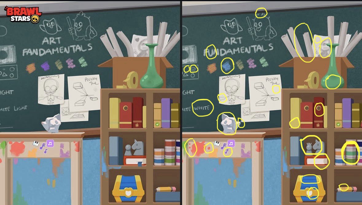 lucas8382a's tweet photo. @BrawlStars I think it's 25 differences, with the Brawl Stars 26 logo, and the different camera angle is a mistake? 27?  🤔 #BrawlStars and #Duolingo https://t.co/HHyV3UNDE6