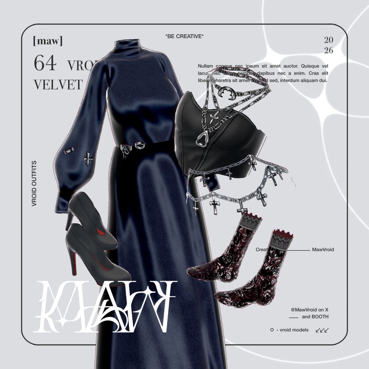 MawVroid's tweet photo. 64 OUTFIT VROID by [maw] |FULL COLOR CUSTOMIZATION| | [maw] https://t.co/xUV7GszCfH #booth_pm #BOOTH #VRC #VroidStudio https://t.co/AHJL2VYiJv