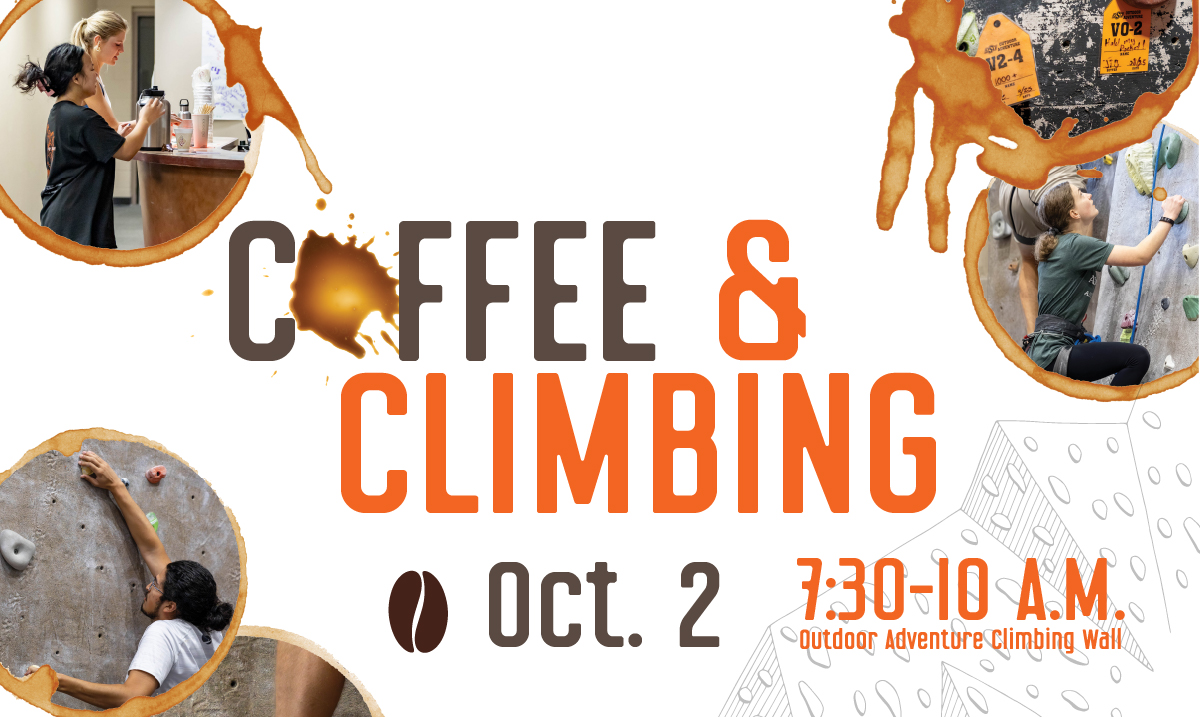 OSUWELL's tweet photo. October is right around the corner. Do you know what that means? ☕ 

Coffee &amp; Climbing is next week! This free rock climbing event is a great way to start your day. No registration or membership needed. 

Learn more 👉 https://t.co/jXZvAgFiFa https://t.co/N3Yjxj5DIF