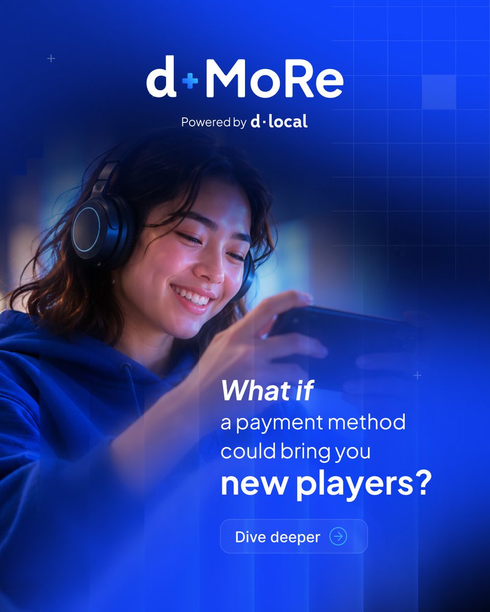 dLocalPayments's tweet photo. What if your next players are already inside a payment method? 🎮

Local wallets and payment apps can be more than checkout. Think offers, promotions, cashback and more. 

Sometimes, payment is where the journey starts. dMoRe: https://t.co/mZ0jtVVGXo

#dMoRe #Gaming #Payments https://t.co/hutlWh8wDb
