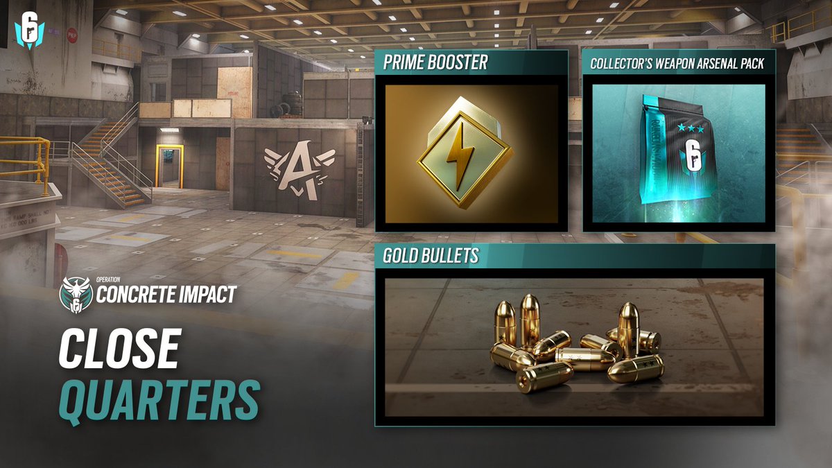 Rainbow6Mobile's tweet photo. 🚨 Rewards are up for grabs!

Battle through the Close Quarters Event and earn: 

💎 Prime XP Boosters
 💰 Gold Bullets
 🔫 Collector's Weapon Arsenal Pack

⚡ Speed. Skill. Rewards. Get in, frag out, cash in. https://t.co/fA47UvOq9j