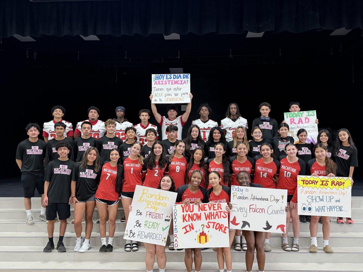 BNitcholas's tweet photo. MacArthur Cardinals- Football, Cross Country, &amp; Volleyball had a blast greeting kids at Farine Elementary this morning!!! Happy Friday…Go Cards!  @IISDAthletics @IrvingISD @MacArthurTX @MacArthurCards @farinefalcons @MacArthurVB https://t.co/r5EAtcuG4V