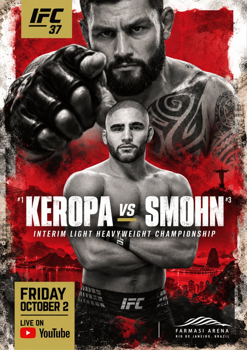 Jithi_IFC's tweet photo. Keropa vs Smohn: Interim Light Heavyweight Title
Combined Record: 17-6; 15 KOs, 2 Submissions
Keropa: 100% Finish Rate, 4 Wins In His Last 5 Fights
Smohn: 100% Finish Rate, Riding a 4 Fight Win Streak; The Greatest in the Top 15 Today
Dont Blink...
#IFC37 History in the Making https://t.co/UZlC4qFBd4