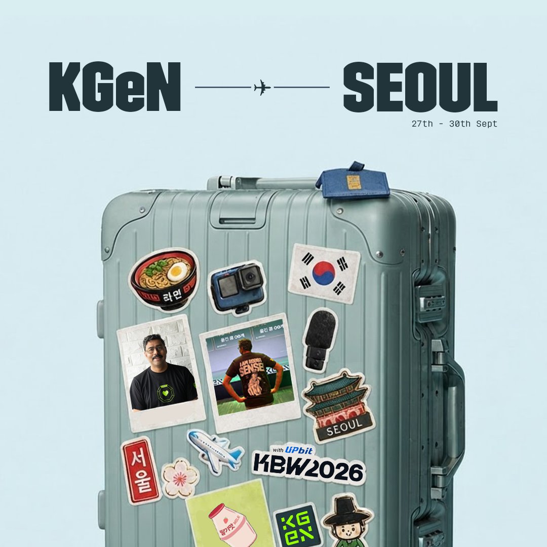 KGeN_IO's tweet photo. Our elder @manishdiesel is heading back to Seoul for KBW 🇰🇷

A panel discussion, plenty of conversations, and a whole lot more.

See you all around. https://t.co/Vb8Prc2Dup