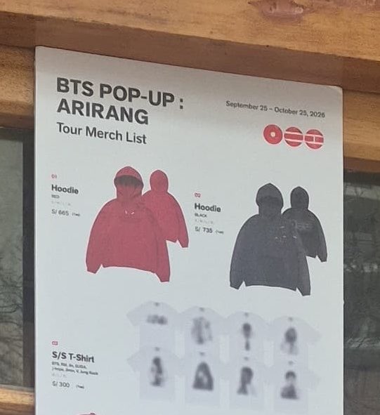 97milkjk's tweet photo. HILO DE PRECIOS DE PRODUCTOS POP UP BTS - LIMA 🇵🇪 https://t.co/qG887lhr51