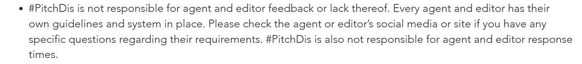 PitchDis's tweet photo. Hi everyone,

I'm working on the wrap up today, but I wanted to mention something here too. Please take a look at something on the #PitchDis eligibility and guidelines page.
(1/5) https://t.co/RPCaJrhCMv