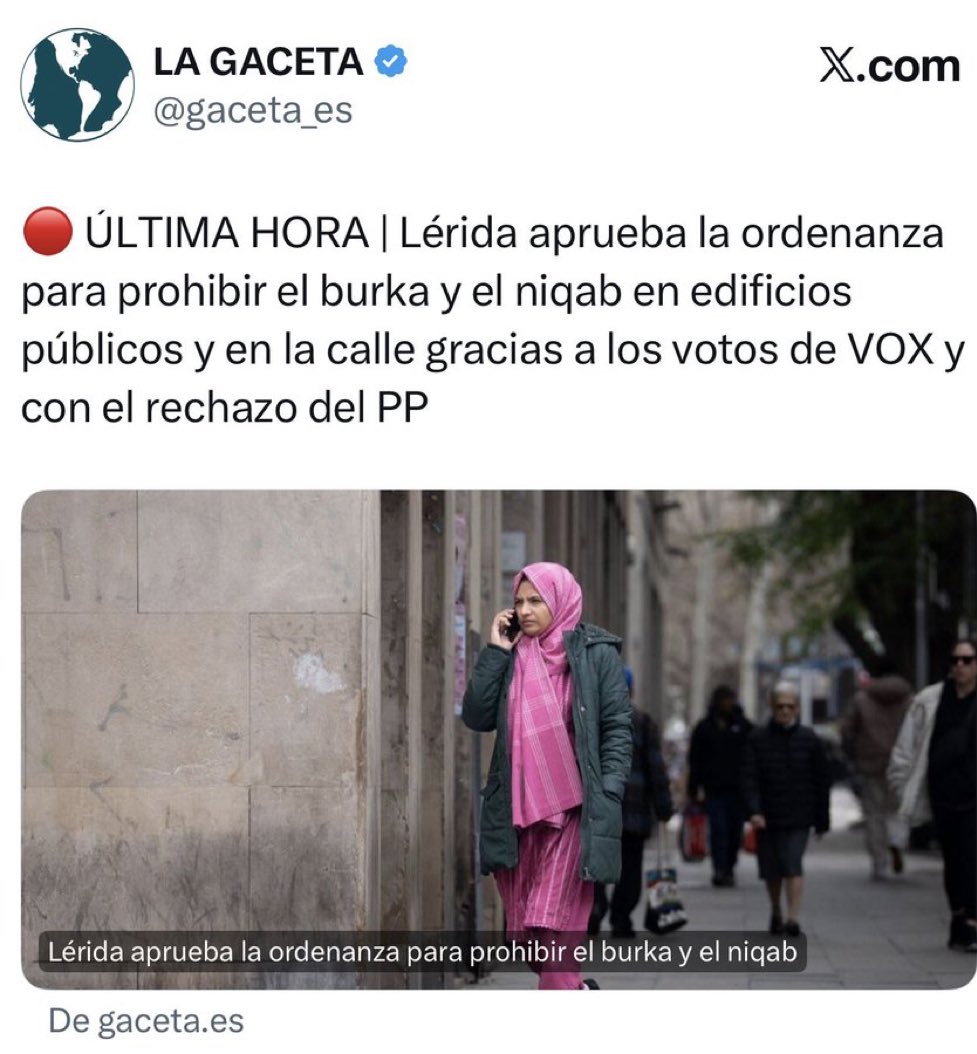 Jorgebuxade's tweet photo. Nosotros lo tenemos claro. Poner fin a la islamización del espacio público. Otros, dirán lo mismo en unos meses, cuando la encuesta electoral de turno “les obligue” https://t.co/kHQSmAgWZN