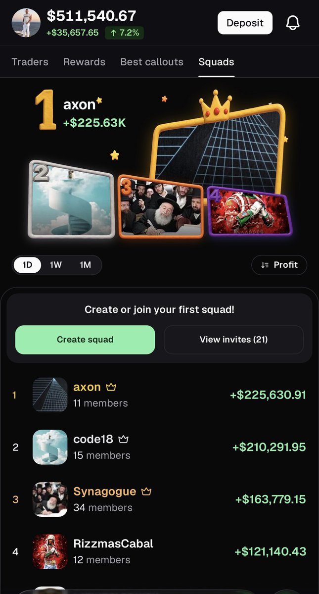 CryptoGodJohn's tweet photo. I got over 21 squad invites on @Pumpfun app

Whats the best squad to join on pump 👀 https://t.co/lH2qQENYEU