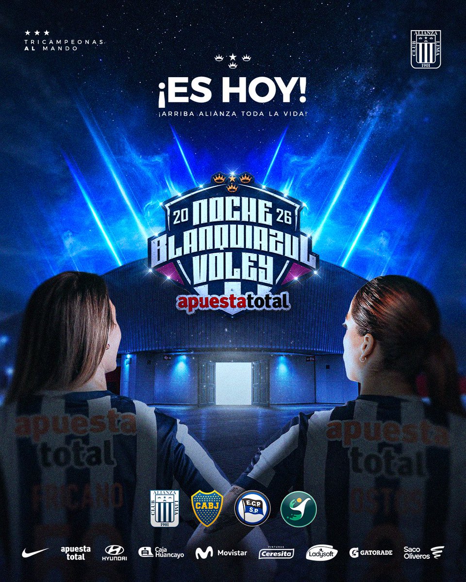 AlianzaLimaVB's tweet photo. La espera terminó. 
Que empiece el show. 🔥🏟️

¡Nos vemos en unas horas! 👏🏾 https://t.co/oR2wrAbMHq