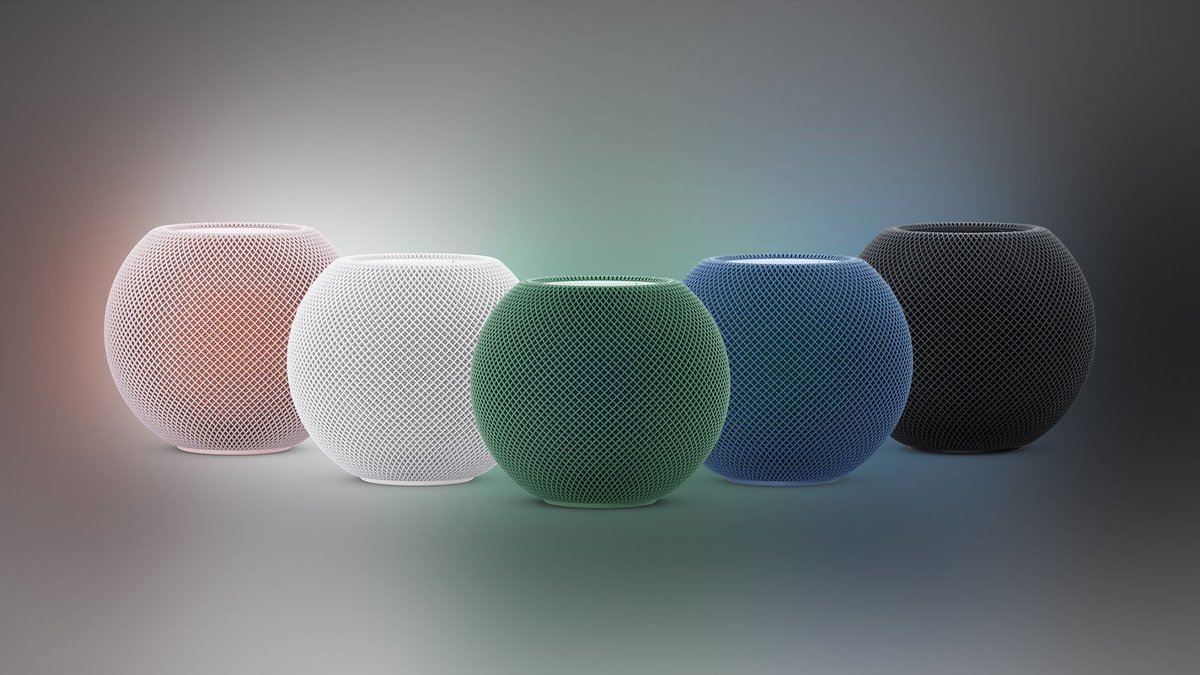 Apple_Geek_Actu's tweet photo. ✨🔥 HomePod mini 2 : aperçu des trois nouvelles couleurs

Le design resterait identique au modèle actuel, mais Apple proposerait d'autres couleurs.

Le nouveau modèle serait proposé en vert, rose, bleu, blanc et noir.

Source : @MacRumors