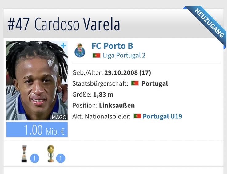 TalentradarFB's tweet photo. 🚨 TALENT RADAR #002 — CARDOSO VARELA 🇵🇹

Remember the name. 

The Lost Boy. 🇵🇹

After his first spell at Porto and early success with Portugal’s youth teams alongside Rodrigo Mora, Cardoso Varela was already catching eyes.

Then came the move to Croatia’s talent factory, Dinamo Zagreb. 🇭🇷

There, the 17-year-old was promoted to the first team and quickly developed into a regular starter.

Now he’s back where it all began — FC Porto B. 🔵 @FCPorto 

📊 2025/26:
25 appearances
⚽ 2 goals
🅰️ 3 assists
🌍 8 Europa League appearances

What stands out:
⚡ 1v1 ability
🎯 Creativity
💨 Direct attacking style
📈 Huge room to develop

Could Cardoso Varela be one of the names we’re talking about in a few years?

TalentRadar is watching. 🔎

#FootballScouting #CardosoVarela #TalentRadar #Football @FCPorto